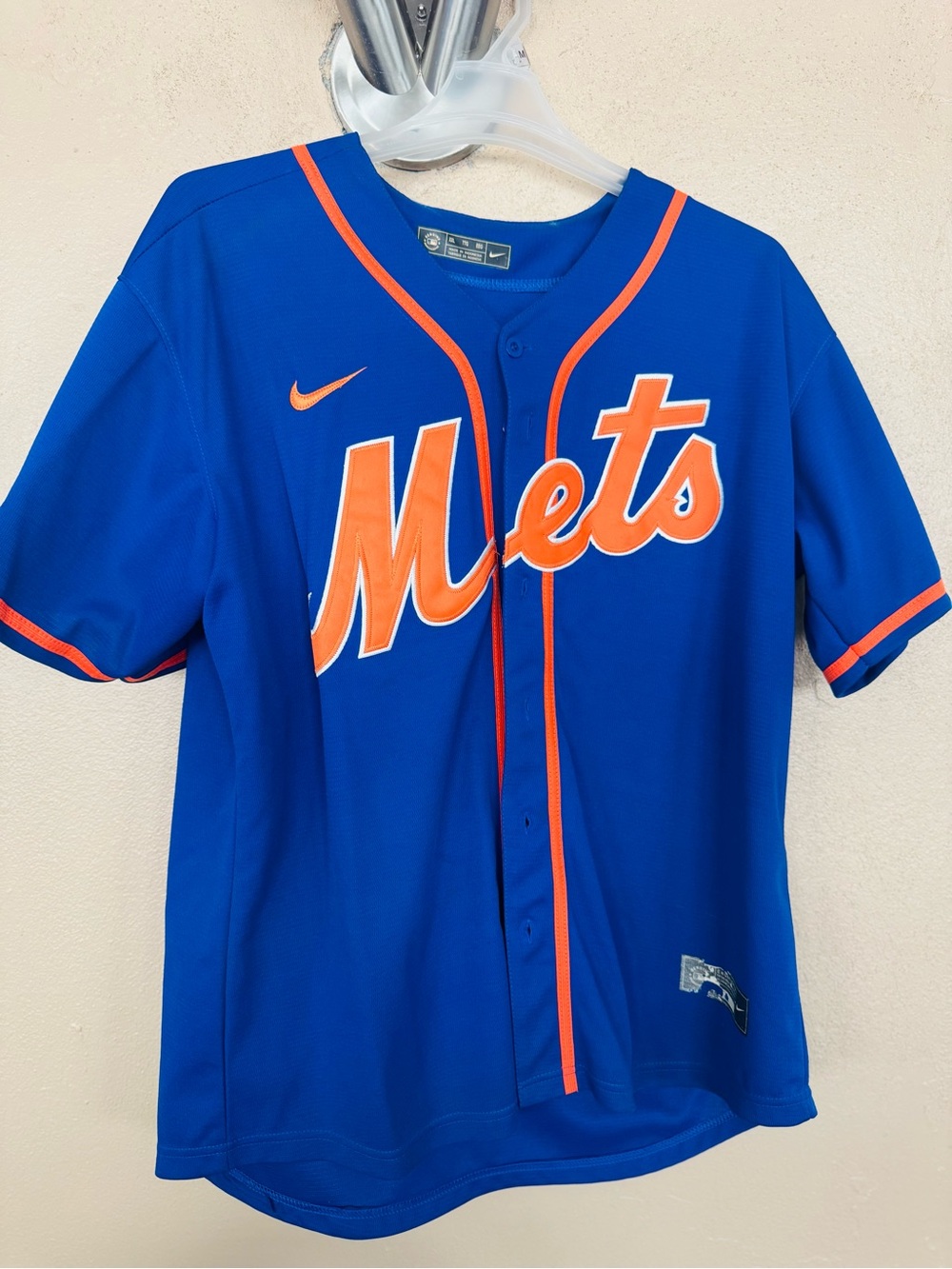 Nike Kids Royal Blue & Orange Mets Baseball Jersey